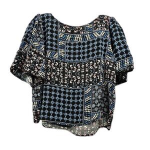 The loft size small women’s blouse Floral flowy tie in the back